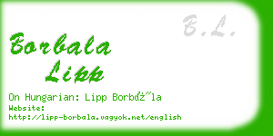 borbala lipp business card